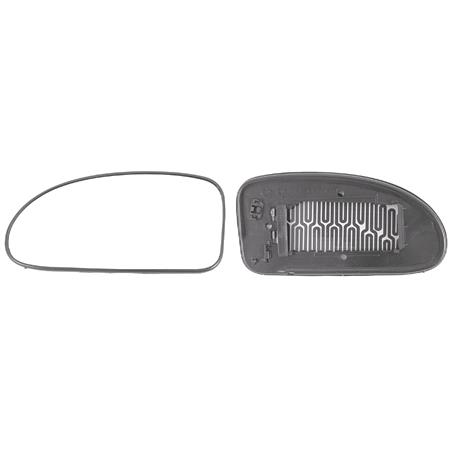 Left Wing Mirror Glass (Heated) and Holder for FORD FOCUS Saloon, 1999 2005