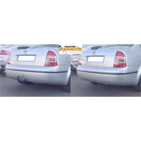 Aragon Horizontaly Removable Towbar for Skoda SUPERB 2002 to 2008