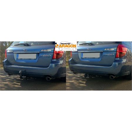 Aragon Horizontaly Removable Towbar for Subaru OUTBACK 2003 to 2009