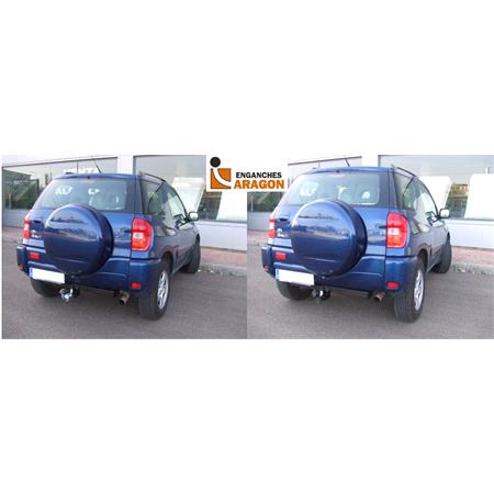 Aragon Horizontaly Removable Towbar for Toyota RAV 4 Mk II 2000 to 2006