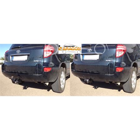Aragon Horizontaly Removable Towbar for Toyota RAV 4 III 2005 to 2012 (Vehicles with Spare Wheel on the Tailgate)