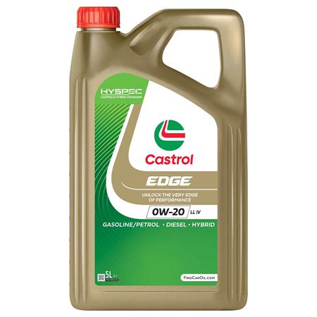 Castrol Edge 0W20 Hyspec Titanium FST LL IV Fully Synthetic Engine Oil   5 Litre