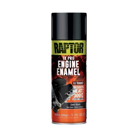 RAPTOR Engine Enamel High Heat Aerosol   Satin Black   364ml