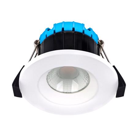 Luceco FType Compact Flat 6W Smart Fire Rated IP65 Dimmable Downlight   White   580lm   RGBW+Cool White