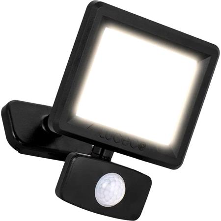 Luceco Essence Multi Position Floodlight 10W 1050lm 4000K IP65 PIR Dask or Dawn   Black