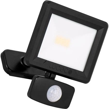 Luceco Essence Multi Position Floodlight 10W 1050lm 4000K IP65 PIR Dask or Dawn   Black