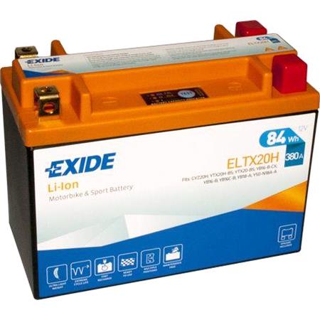 EXIDE Motorcycle Battery   ELTX20H 12V Lithium Ion  Battery