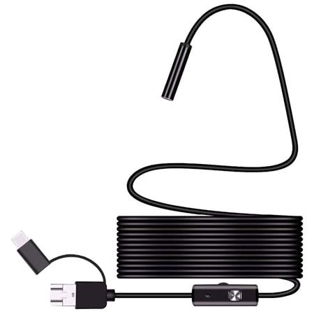 Mechanics Inspection Camera   USB C, Micro USB, USB with LED Lights   1.5m