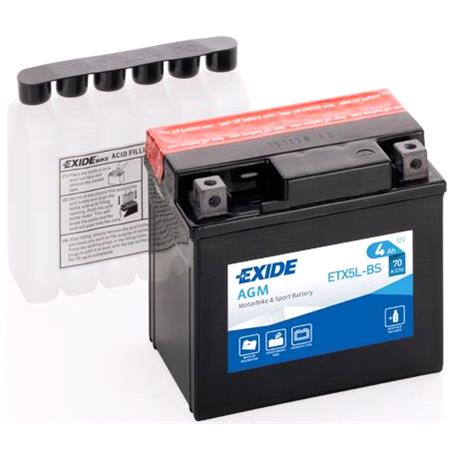 Exide ETX5LBS Dry AGM Motorcycle Battery 1 Year Warranty