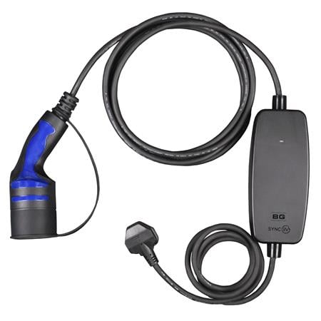 SyncEV UK 3 Pin Plug to Type 2 Granny Charging Cable 10A / 2.4kw   5m