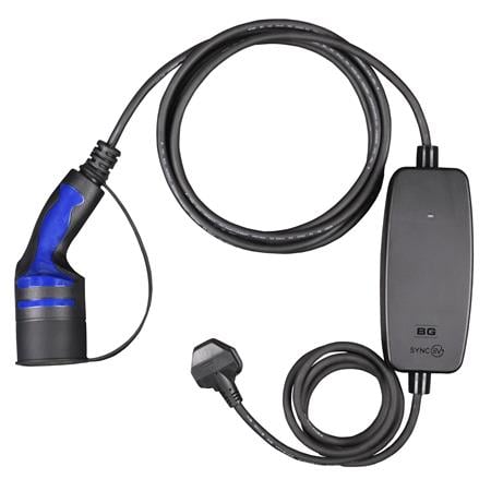 SyncEV UK 3 Pin Plug to Type 2 Granny Charging Cable 10A, 2.4kw   10m