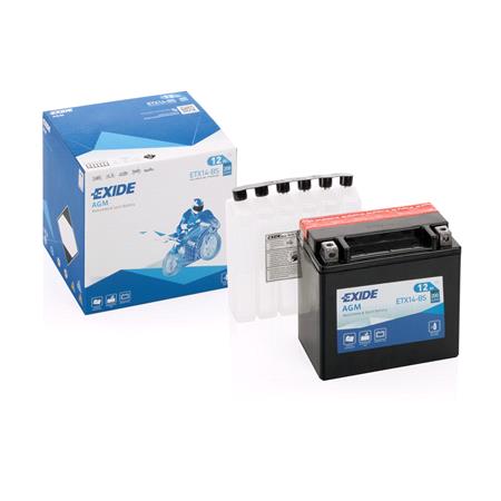 EXIDE Motorcycle Battery   YTX14BS AGM 12V Battery