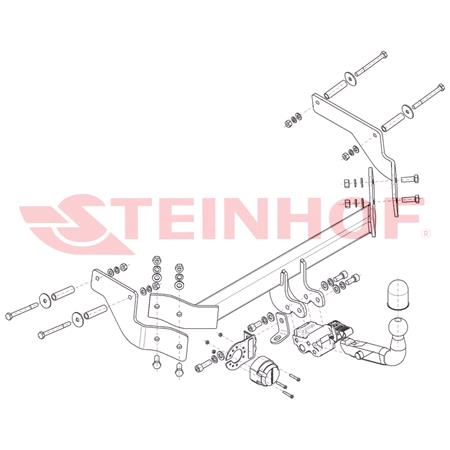 Steinhof Semi Automatic Detachable Towbar for Peugeot BIPPER Tepee 2008 Onwards