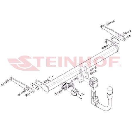 Steinhof Automatic Detachable Towbar (vertical system) for FORD Focus IV Estate, 2018 Onwards  (Will not fit version with smart opener system / Vignale / ST3 / Active / ST Line)
