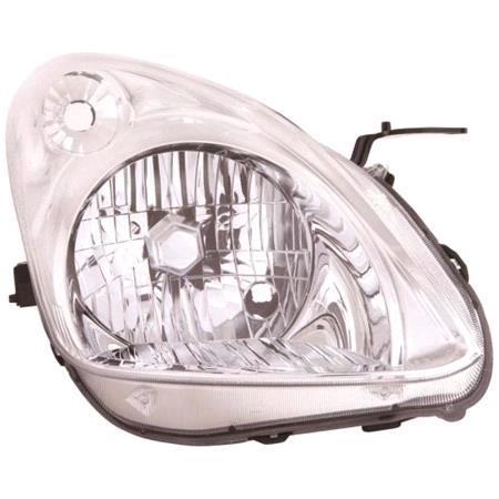 Right Headlamp (Halogen, Takes H4 Bulb, With Loadlevel Adjustment, Supplied Without Motor) for Nissan PIXO 2009 on