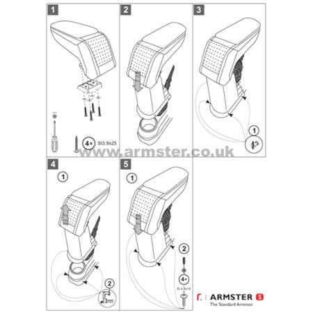 Tailor Made Armster Standard Armrest to Fit CHEVROLET SPARK 2010 Onwards