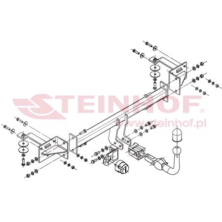 Steinhof Automatic Detachable Towbar (horizontal system) for Fiat BRAVO,  2007 to 2014