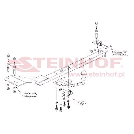 Steinhof Towbar (fixed with 4 bolts) for Fiat BRAVO, 1995 2001