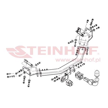 Steinhof Automatic Detachable Towbar (horizontal system) for Dodge JOURNEY, 2008 Onwards
