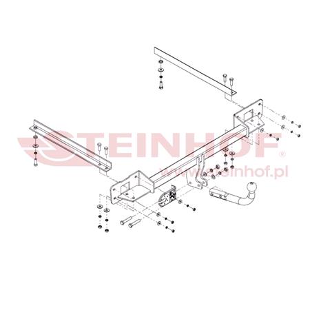Steinhof Towbar (fixed with 2 bolts) for Fiat LINEA, 2007 2014