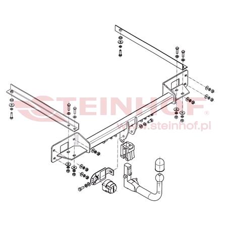 Steinhof Automatic Detachable Towbar (vertical system) for Fiat LINEA, 2007 2014