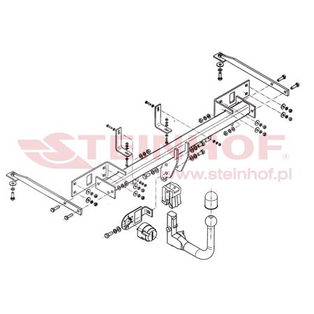 Steinhof Automatic Detachable Towbar (vertical system) for Fiat PANDA, 2012 Onwards