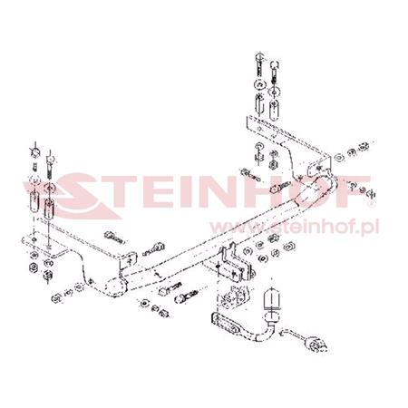 Steinhof Towbar (fixed with 2 bolts) for Fiat PUNTO Van,  2000 to 2011