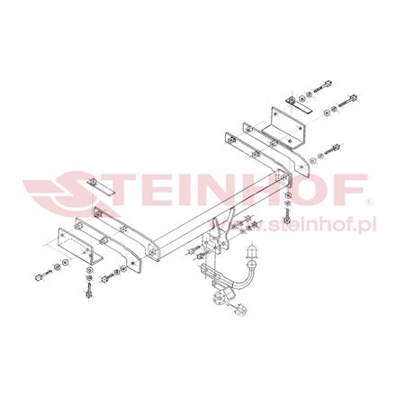 Steinhof Towbar (fixed with 2 bolts) for Fiat STILO Multi Wagon, 2003 2008
