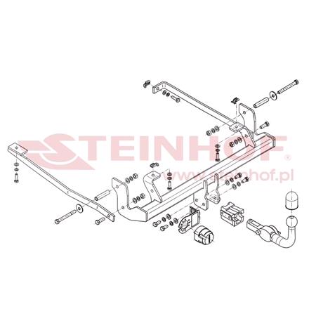 Steinhof Automatic Detachable Towbar (horizontal system) for Citroen C8, 2002 to 2014