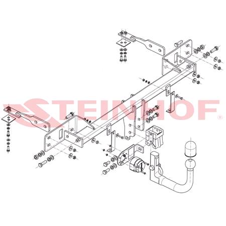 Steinhof Automatic Detachable Towbar (vertical system) for Fiat PANDA, 2012 Onwards (excl. Cross)