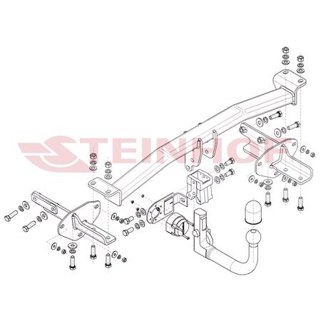 Steinhof Automatic Detachable Towbar (vertical system) for Fiat TIPO Estate, 2016 Onwards