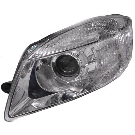 Left Headlamp (Halogen, Projector Headlamp, Takes H7 Bulb, Supplied With Motor) for Skoda ROOMSTER 2007 2010