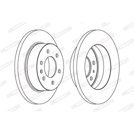 FERODO PREMIER Rear Axle Brake Discs (Pair)   Diameter: 298mm   FCR311A