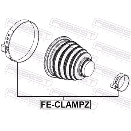 Febest CV Boot Clamps 