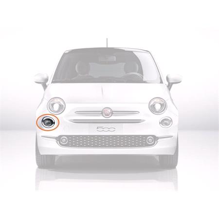Right Daytime Running Lamp (In Bumper, LED, With High Beam, Takes H7 Bulb) for Fiat 500 2015 on