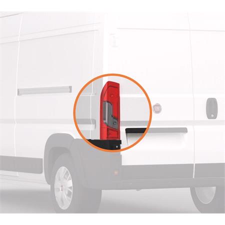 Left Rear Lamp (Standard Duty Models, Supplied Without Bulbholder) for Citroen RELAY Bus 2014 Onwards