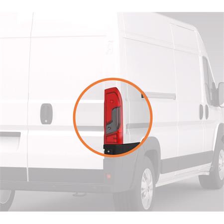 Right Rear Lamp (Standard Duty Models, Supplied Without Bulbholder) for Peugeot BOXER van 2014 Onwards