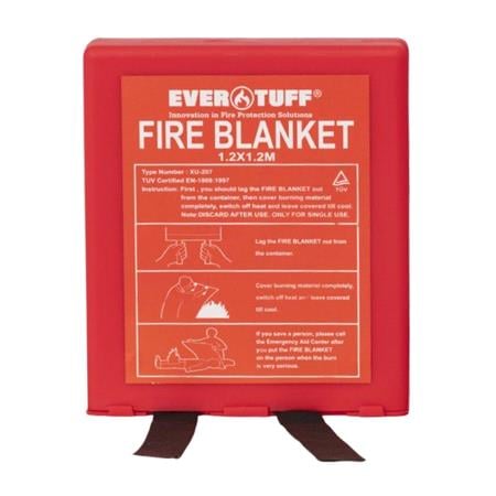 Firetrade Fire Blanket with Hard Case   1.2m x 1.2m