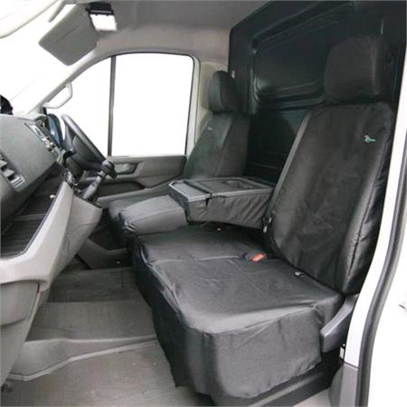 Town & Country Folding Double Passenger Van Seat Cover For VW Crafter 2017 Onwards   Black