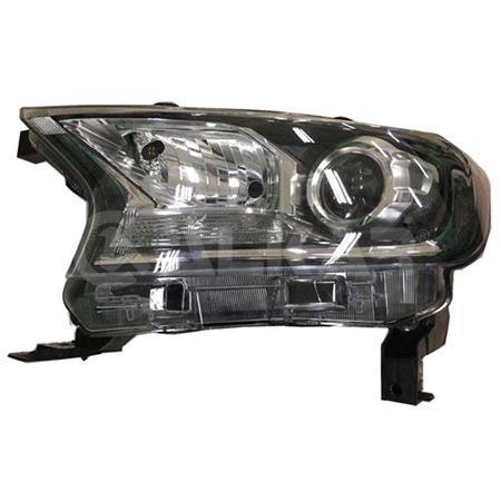 Left Headlamp (Halogen, Takes H11 / HB3 Bulbs, Supplied With Motor) for Ford RANGER 2016 on