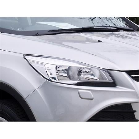 Right Headlamp (Halogen, Chrome Bezel, Takes H7 / H15 Bulbs, Supplied With Motor) for Ford KUGA 2013 2016