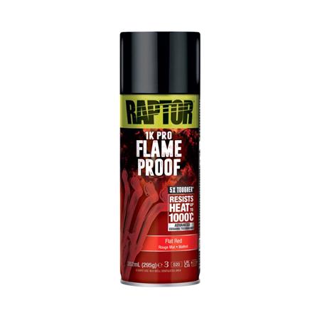 RAPTOR 1K Pro FlameProof High Heat Aerosol   Flat Red   352ml