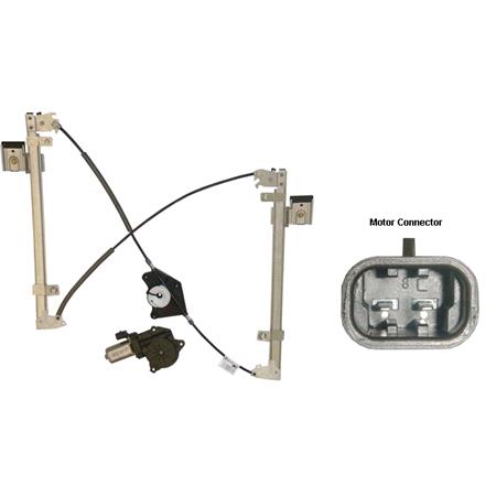 Front Right Electric Window Regulator (with motor) for ALFA ROMEO 159 Sportwagon, 2006 2011, 4 Door Models, WITHOUT One Touch/Antipinch, motor has 2 pins/wires