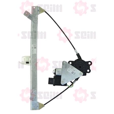 Front Left Electric Window Regulator (with motor, one touch operation) for PEUGEOT 406 (8B), 1995 1999, 4 Door Models, One Touch Version, motor has 6 or more pins
