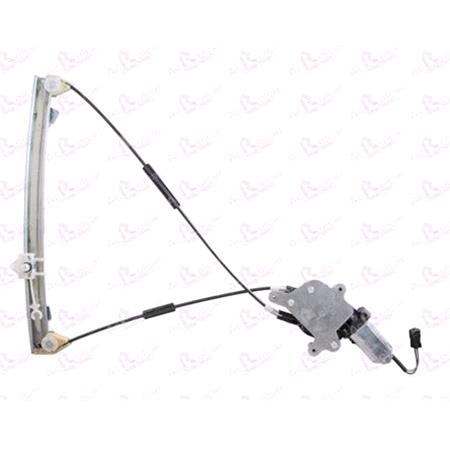 Left Front Window Regulator for Peugeot 306 Break (7E, N3, N5)  1994 to 2002, 2 Door Models, WITHOUT One Touch/Antipinch, motor has 2 pins/wires