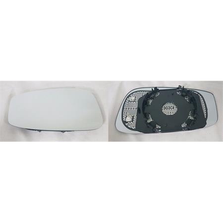 Left Wing Mirror Glass (heated) and Holder for FIAT IDEA, 2003 2008