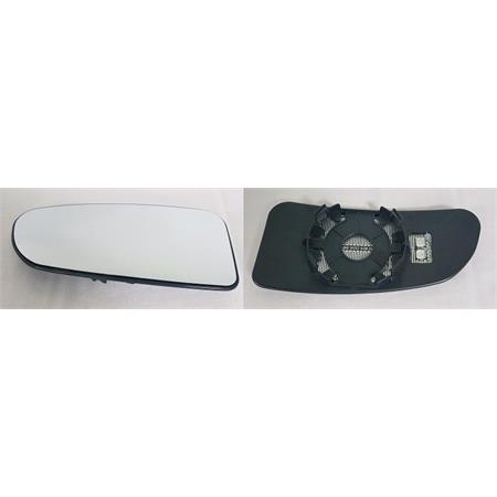 Left Blind Spot Wing Mirror Glass (electric, heated) and Holder for Citroen Relay Bus, 2002 2006