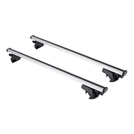 G3 Open silver aluminium aero Roof Bars for Volvo 740 Kombi 1984 to 1992 (With Raised Roof Rails)