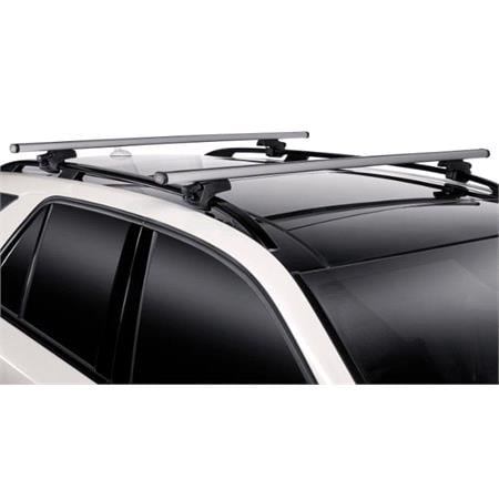 G3 Open silver aluminium aero Roof Bars for Volvo 760 Kombi 1982 to 1992 (With Raised Roof Rails)