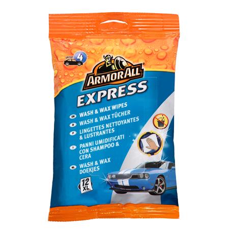 ArmorAll Express Wash and Wax Wipes   Pack of 12